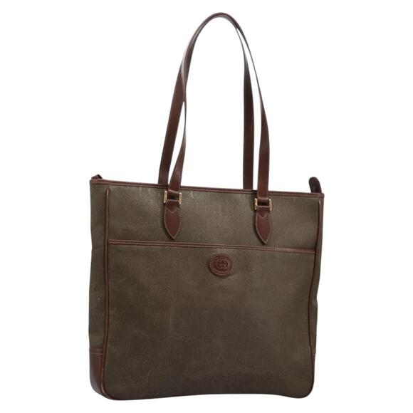 GUCCI Tote Bag Canvas Khaki 002 39 002 39 - Picture 1 of 16